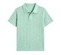 BIBOKAOKE Polo para niño con patrón de punto - Camisa de manga corta con cuello clásico | Camisa casual casual para verano y excursiones