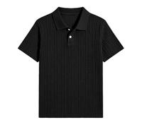 BIBOKAOKE Polo para niño con patrón de punto - Camisa de manga corta con cuello clásico | Camisa casual casual para verano y excursiones