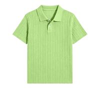 BIBOKAOKE Polo para niño con patrón de punto - Camisa de manga corta con cuello clásico | Camisa casual casual para verano y excursiones