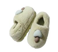 BIBOKAOKE Zapatillas de estar por casa para mujer, lindas y cálidas de invierno, con patrón de hongos, zapatillas de peluche, zapatillas difusas, lindas zapatillas de algodón, para interiores y