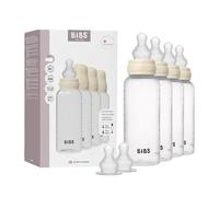 BIBS Biberón de plástico, 270 ml, 4-pack, Tetina de silicona, Ivory