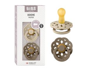BIBS Boheme Chupete, 0-6 meses, 2-pack, Vanilla/Dark Oak