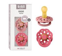 BIBS Boheme Chupete, 6-18 meses, 2-pack, Dusty Pink/Coral