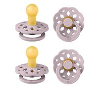 BIBS Boheme Paquete de 4 chupetes. Libre de BPA, Dusty Lilac, Talla 1 (Paquete de 4)