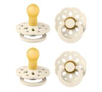 BIBS Boheme Paquete de 4 chupetes. Libre de BPA, Ivory/Ivory Talla 1 (Paquete de 4)