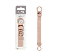 BIBS Cadena para chupete Loop, Blush | Mantiene el chupete al alcance de la mano | Sin BPA