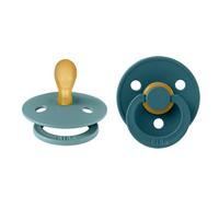 Bibs Chupete BIBS Colour, paquete de 2, chupete sin BPA, Tetina con forma simétrica. Látex natural, Hecho en Dinamarca, 0+ meses (Paquete de 2), Island Sea/Forest Lake