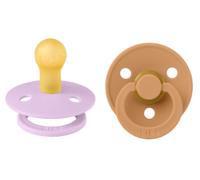 Bibs Chupetes Colour Round Violet Sky/Pumpkin 0-6m 2 uds