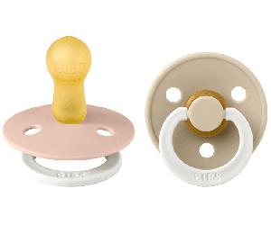 Bibs Chupetes Nocturnos Colours Vainilla/Blush 0-6m 2 uds