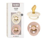 BIBS Color Chupete de 6 a 18 meses, paquete de 2 tetinas anatómicas, marfil