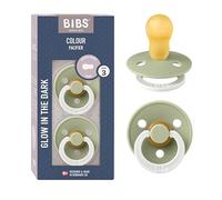 BIBS Colour Glow Paquete de 2 chupetes. Libre de BPA