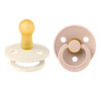 Bibs Colour Pacifier Chupete Látex Redondo Ivory-Blush T-2 2uds