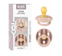 BIBS Colour Studio Speen verpakking van 2 stuks. BPA-vrij, Ronde speen. Natuurli