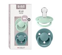 BIBS De Lux Chupete, 0+ meses, 2-pack, Nordic Mint/Island Sea