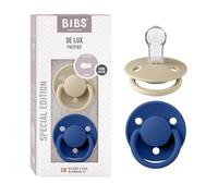 BIBS De Lux Chupete, 0+ meses, 2-pack, Vanilla/Cornflower