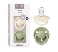 BIBS Chupete De Lux Ivory / Sage 0-36 meses 2 unidades