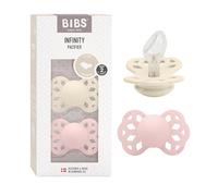 BIBS Infinity Chupete, 6-18 meses, 2-pack, Ivory/Blossom
