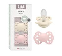 BIBS Infinity Chupete, 6-18 meses, 2-pack, Ivory/Blossom