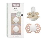 BIBS Infinity GLOW Chupete, 6-18 meses, 2-pack, Vanilla/Blush