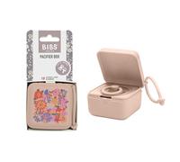 BIBS Liberty Caja con correa para chupete. Broche para chupete y caja esterilizadora. Material de calidad alimentaria libre de BPA 100% - June Blossom Blush