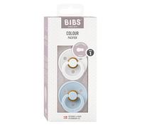 Bibs Round White-Baby Blue Talla 1 2uds
