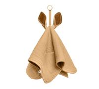 BIBS - Manta de apego - Manta con orejas de canguro para bebé - Diseño danés - Hecha de algodón orgánico ultrasuave 100% - Regalos ideales para recién nacidos, Desert Sand