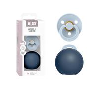 BIBS mini caja para chupete, limpia y de viaje, Danish Design | Mini | almacenamiento limpio | limpia y de viaje | Color: Baby Blue/Steel Blue
