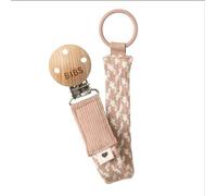 BIBS Paci Braid Cadena para chupete Algodón 100% orgánico. Diseñado en Dinamarca, Talla única (0-36 meses), Blush/Marfil