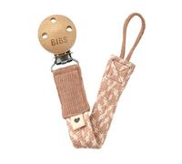 BIBS Paci Braid. Chupetero. Algodón orgánico. Diseñado en Dinamarca, Talla única (0-36 meses), Blush/Ivory