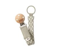 Bibs Paci Braid Dummy Clip Sand Ivory 1ud