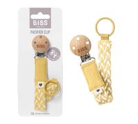 BIBS Pacifier Clip. Chupetero. Algodón orgánico. Diseñado en Dinamarca. 100% algodón orgánico, Talla única, Pale Butter/Ivory