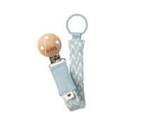 Bibs Pacifier Clip Ivory-Blue 1ud