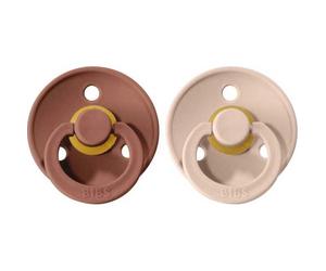 Bibs Pack Chupetas Látex 0-6 M Blush E Woodchuck T1 2 uds