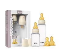 Biberon Baby BIBS - Kit di base Grow & Flow - Lattice di gomma naturale - Anti-coliche, senza BPA, tettarella tonda, flusso lento/medio/veloce, leggero e facile da pulire, per neonati 0+ anni - Ivory