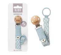 BIBS Sujetachupetes trenzado, Baby Blue/Ivory