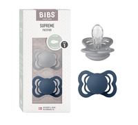 BIBS Supreme Chupete, 0-6 meses, 2-pack, Cloud/Steel Blue