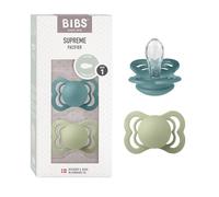 BIBS Supreme Chupete, 0-6 meses, 2-pack, Island Sea/Sage