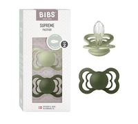 BIBS Supreme Chupete, 6-18 meses, 2-pack, Sage/Hunter Green
