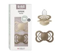 BIBS Supreme Chupete, 6-18 meses, 2-pack, Vanilla/Dark Oak