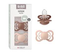 BIBS Supreme Chupete, 6-18 meses, 2-pack, Woodchuck/Blush