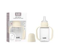 BIBS Vaso de Entrenamiento 150 ml - Antigoteo para Niños con Asas de Fácil Agarre & Boquilla Suave de Silicona - Aprendizaje sin BPA para Bebés (0+ Meses) - Ivory
