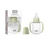 BIBS Vaso de Entrenamiento 150 ml - Antigoteo para Niños con Asas de Fácil Agarre & Boquilla Suave de Silicona - Aprendizaje sin BPA para Bebés (0+ Meses) - Sage