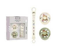 BIBS x Moomin Colour Chupete y Clip Loop Set de regalo - Ivory/Sage
