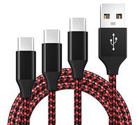 BIBTIM Cable Cargador USB C 3M, 3-Pack Rápida 3A Tejido USB A a C 480 Mbps Transferencia de Datos Compatible con Samsung Galaxy Sony Xperia Huawei Pixel HTC