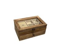 BIBTOO Caja de Almacenamiento for cosméticos, joyero, Caja de Almacenamiento for Joyas, Caja de Madera Maciza, Caja de Almacenamiento for Joyas de Madera Antigua Retro