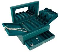 BIBTOO Caja de Almacenamiento for Relojes, Joyas de Doble Capa con Gran Capacidad, portátil for Anillos, Pendientes, Relojes y Collares.(2)