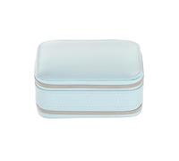 BIBTOO Caja de Almacenamiento portátil for Joyas con Doble Cremallera, Estuche for Anillos, Pendientes, Collares, Joyas, Estuche de Cuero sintético for cosméticos y pintalabios.(2)