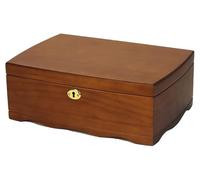 BIBTOO Caja de Almacenamiento Wenwan con Cerradura de Madera Maciza de Gran Capacidad, Caja for Pulseras de Nogal, Caja for Pulseras y Joyas