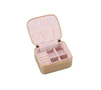 BIBTOO Caja de Cuero sintético for Guardar Pendientes, Anillos y Joyas, con Cremallera, fácil de Transportar, pequeña Caja de joyería.(2)