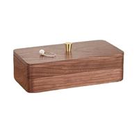 BIBTOO Caja de Madera con Doble Compartimento for Guardar Joyas, Collares, Pendientes y Mucho más.